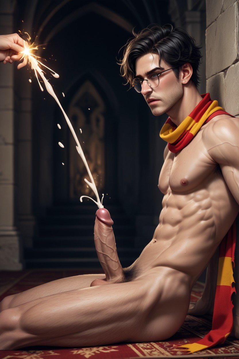 Skinny, Body, One Magic Wand Pointed At Cock Casting A Spell On One Southern European Pornografia gay com IA