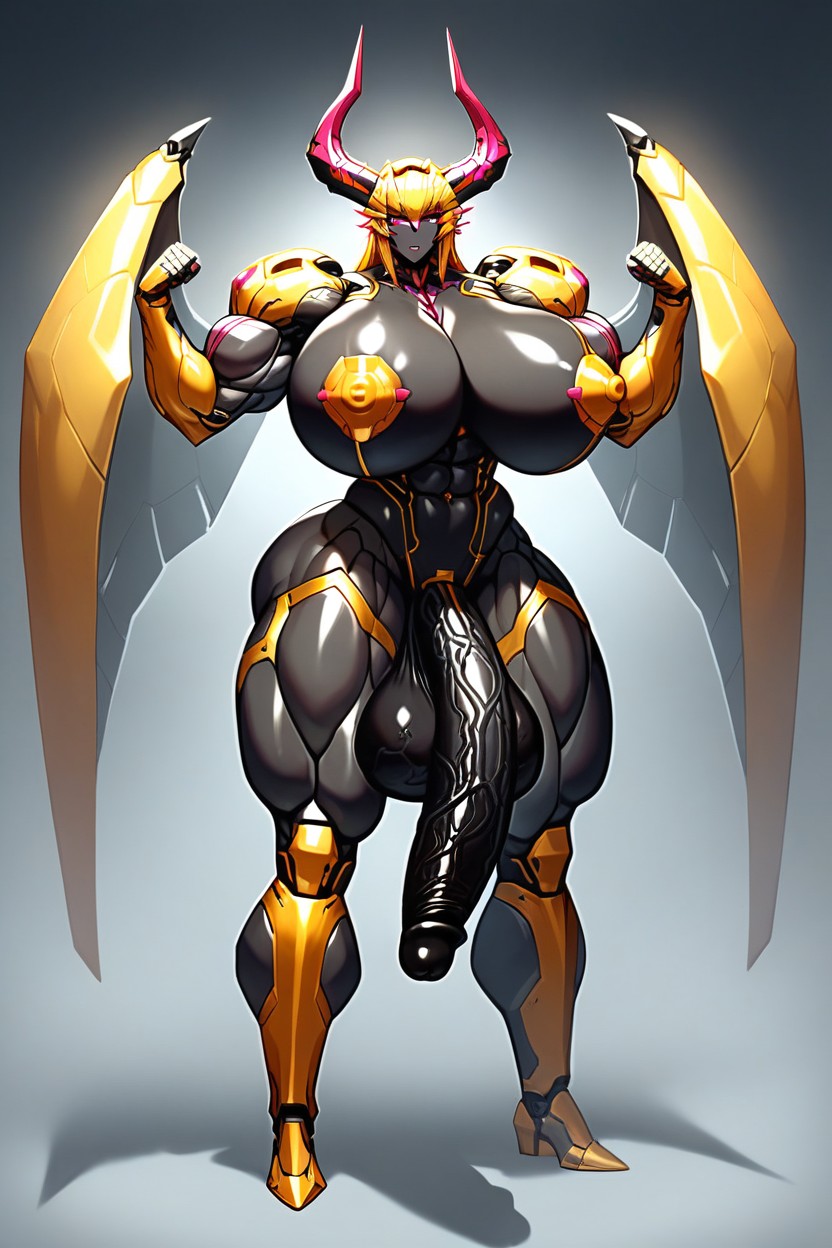 Naked, Hyper Muscular, Hyper Muscle Shemale AI Porn