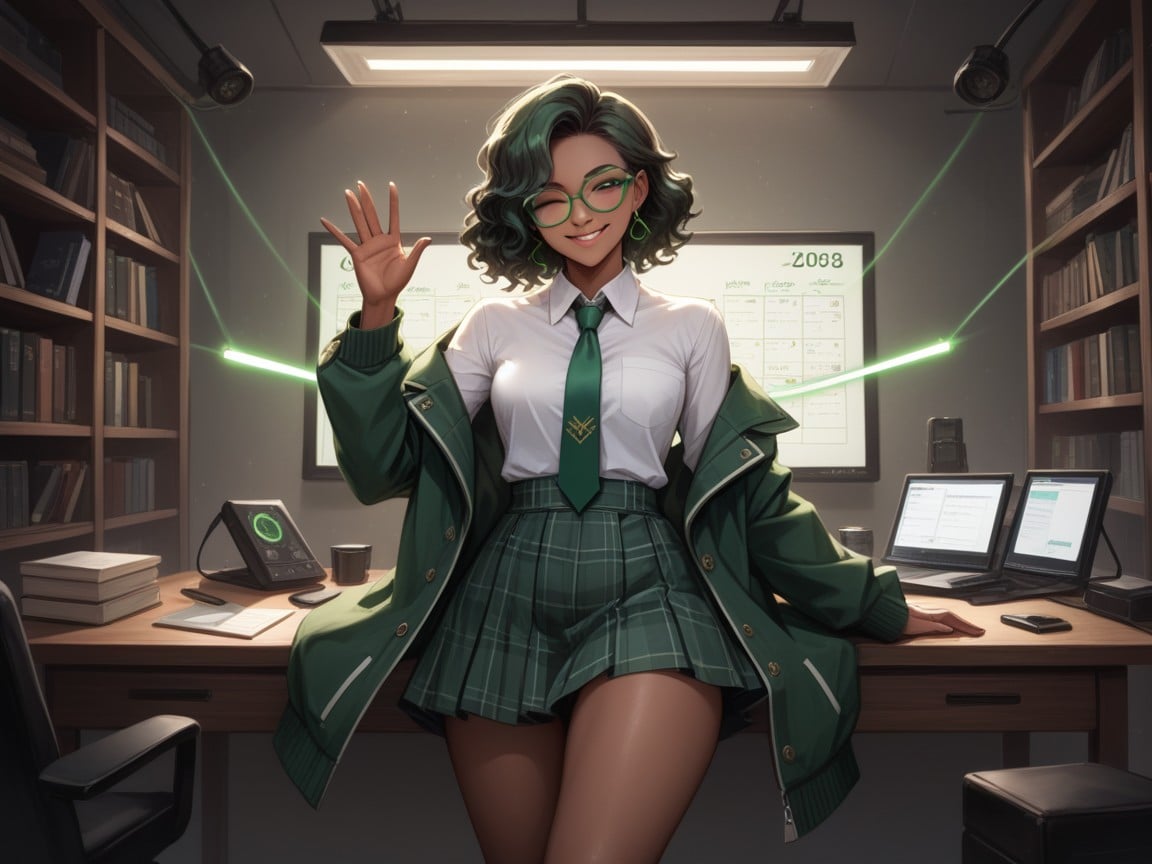 Low Torso Height, Hips Proportionate To Chest, Noir Lighting Hentai AI Porn