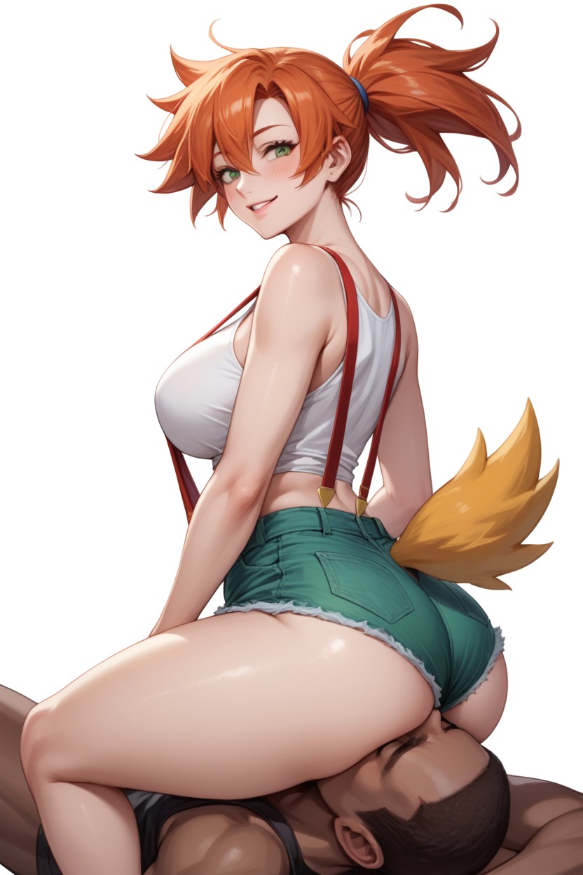 Bare Arms, Tail, Suspenders Hentai AI Porn