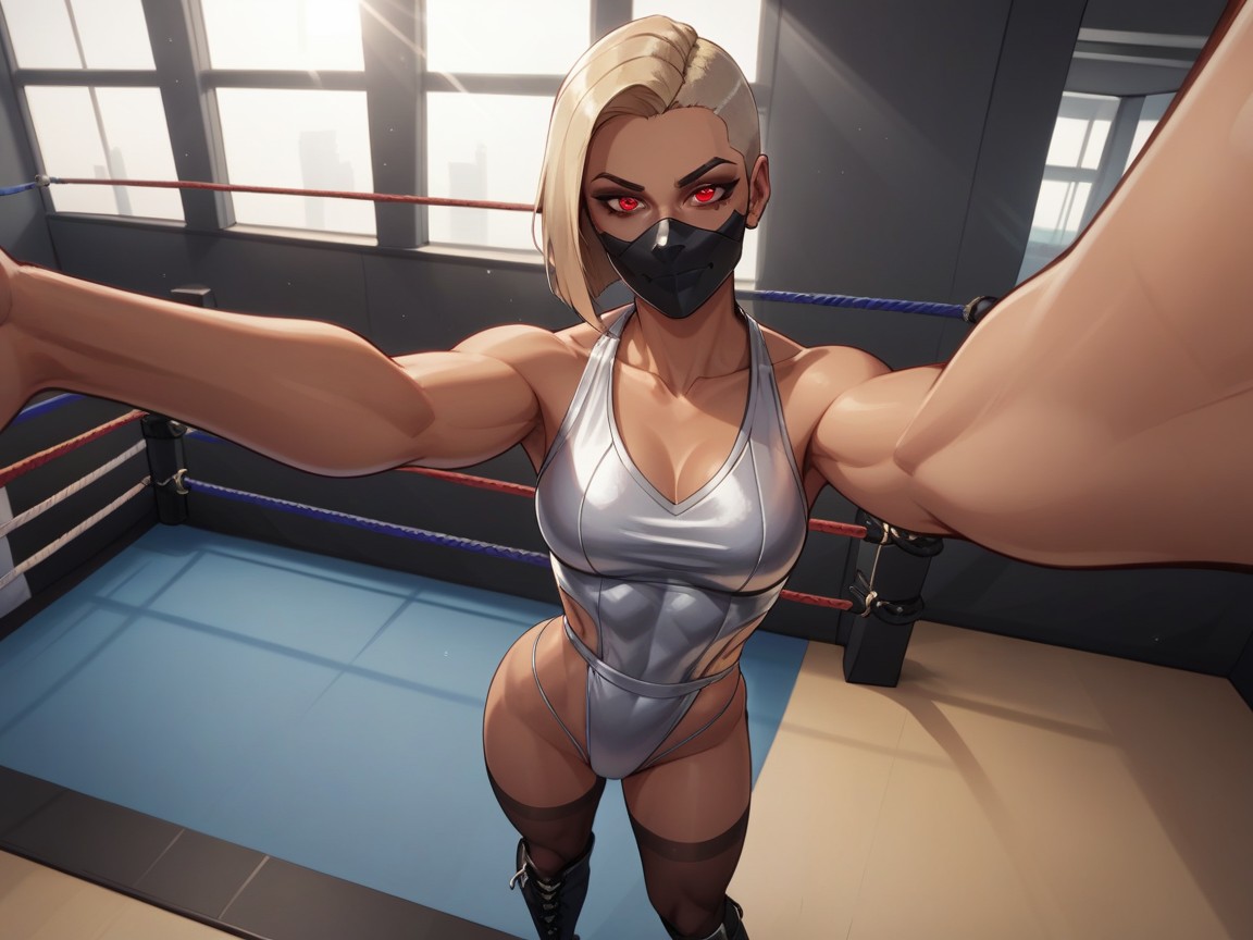 Face, Downturned Eyes, Golden Brown Tan Skin Hentai AI Porn