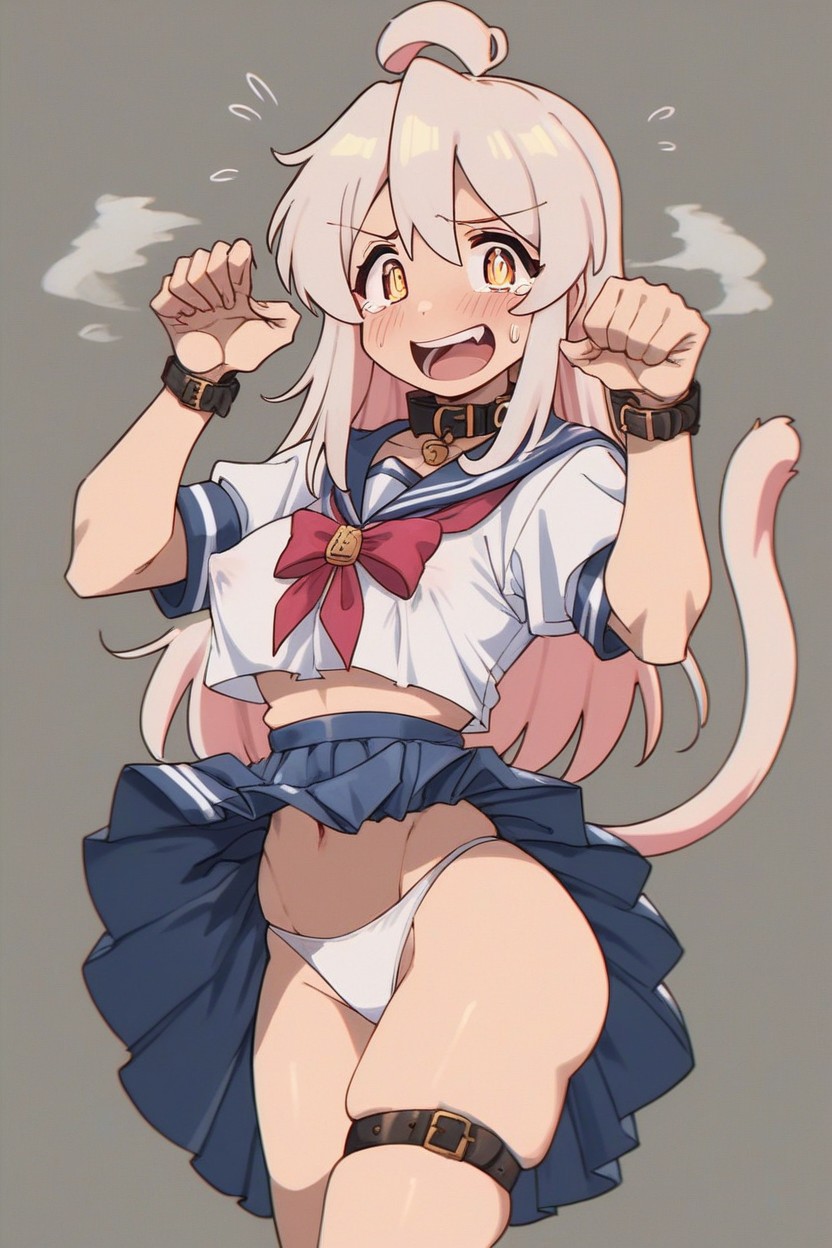 Panting, Yellow Eyes Color, Big Hеаd Hentai IA