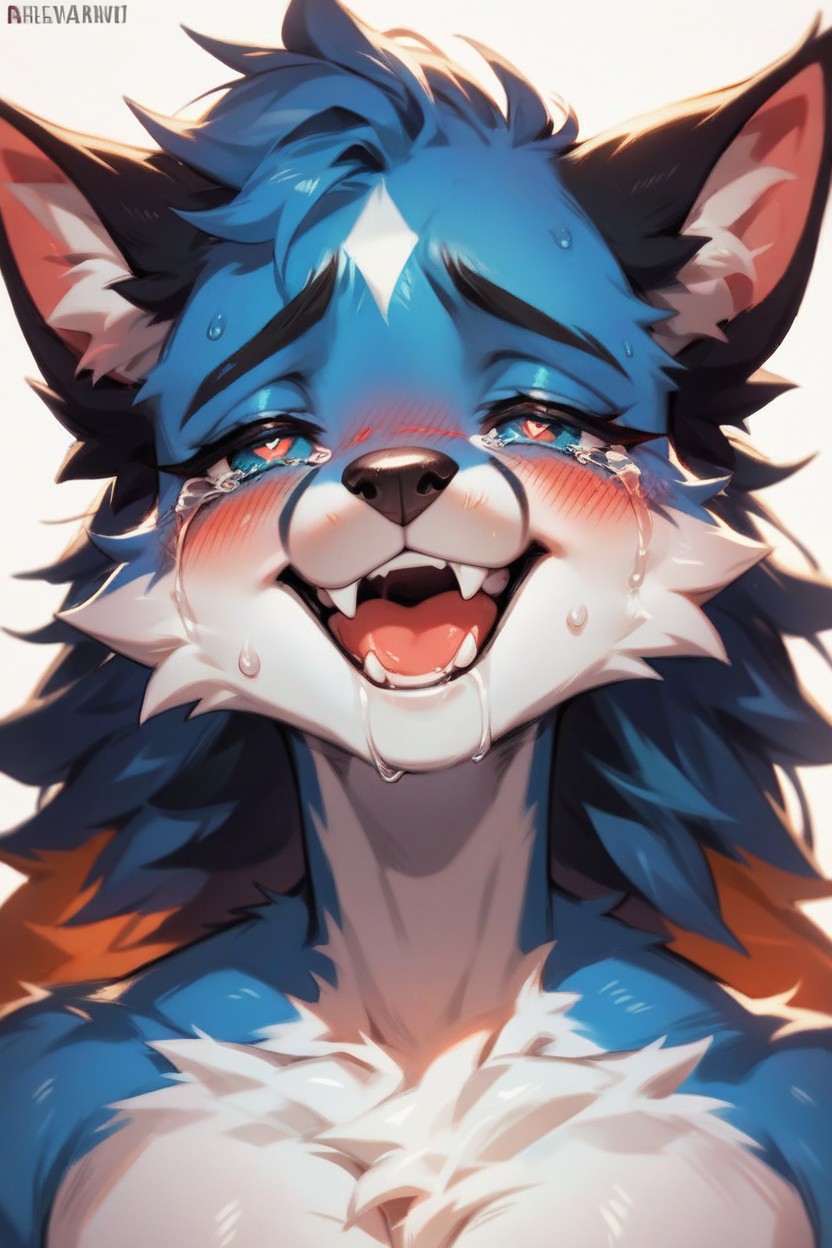 Pleurer De Joie, Excité Porno IA Furry