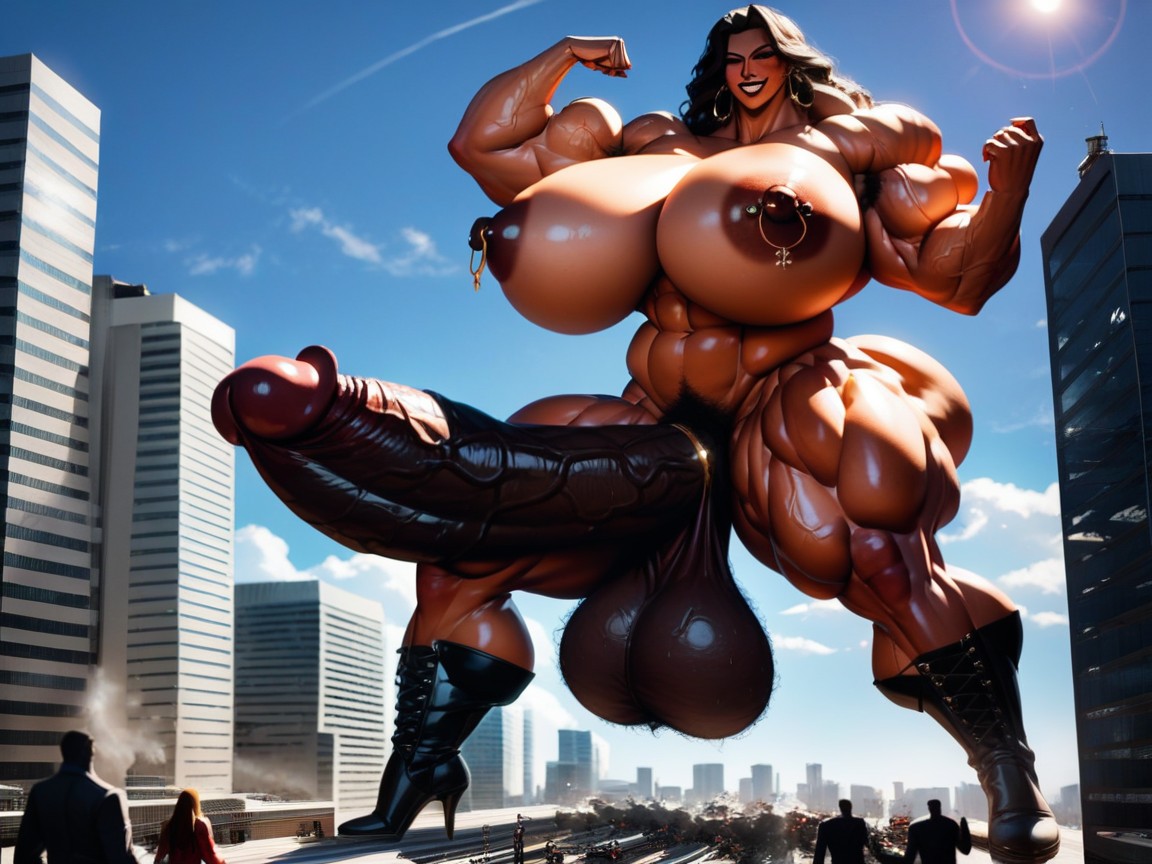Gigantic Massive Futanari Monster Cock, Futanari Muscular Massive Muscles, Gigantic Massive Futa Cock Porno shemale IA