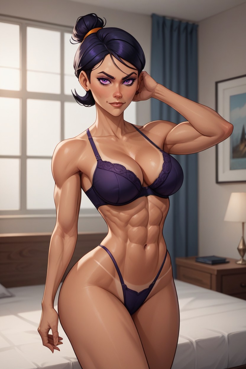 寝室, Tan Skin, 大きなお尻 AIポルノ