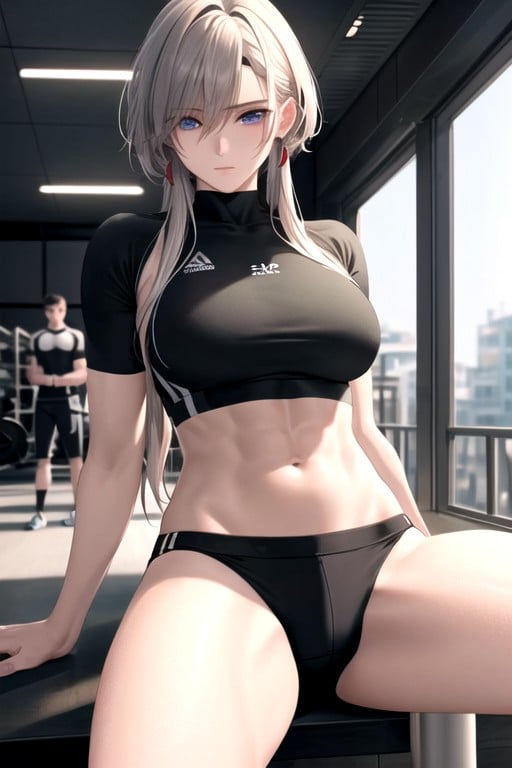 Gym, 2 People, Femboy  AI Gay Porn