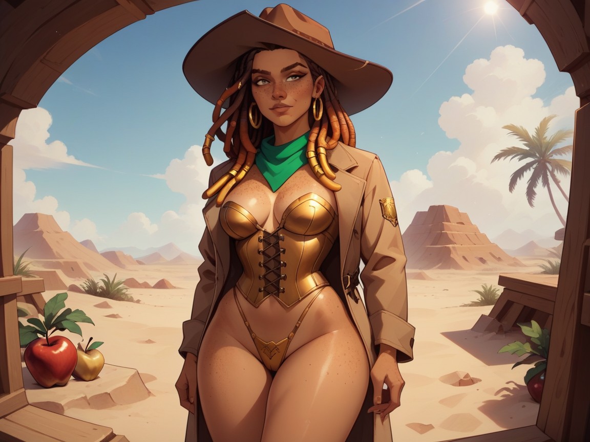 Lejano Oeste, Round Medium Ass, Wide Proportionate Waist Hentai IA