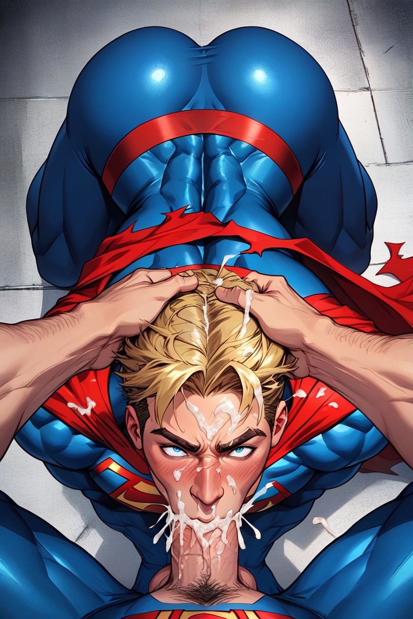 Superman, Ass Up, Strong Jaw AI Gay Porn