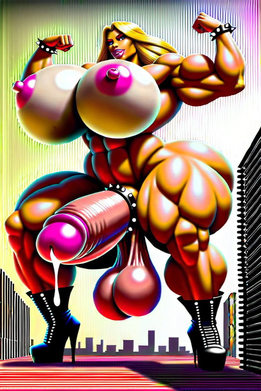 Futa On Female, Gigantic Cock, Big Breasts Shemale AI Porn