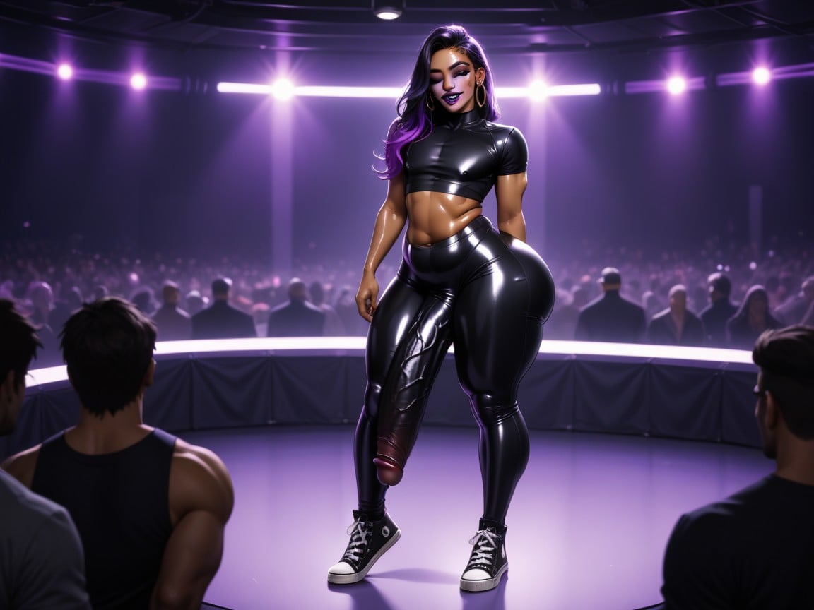 Dark Makeup, Long Length, Thick Thighs AI Gay Porn