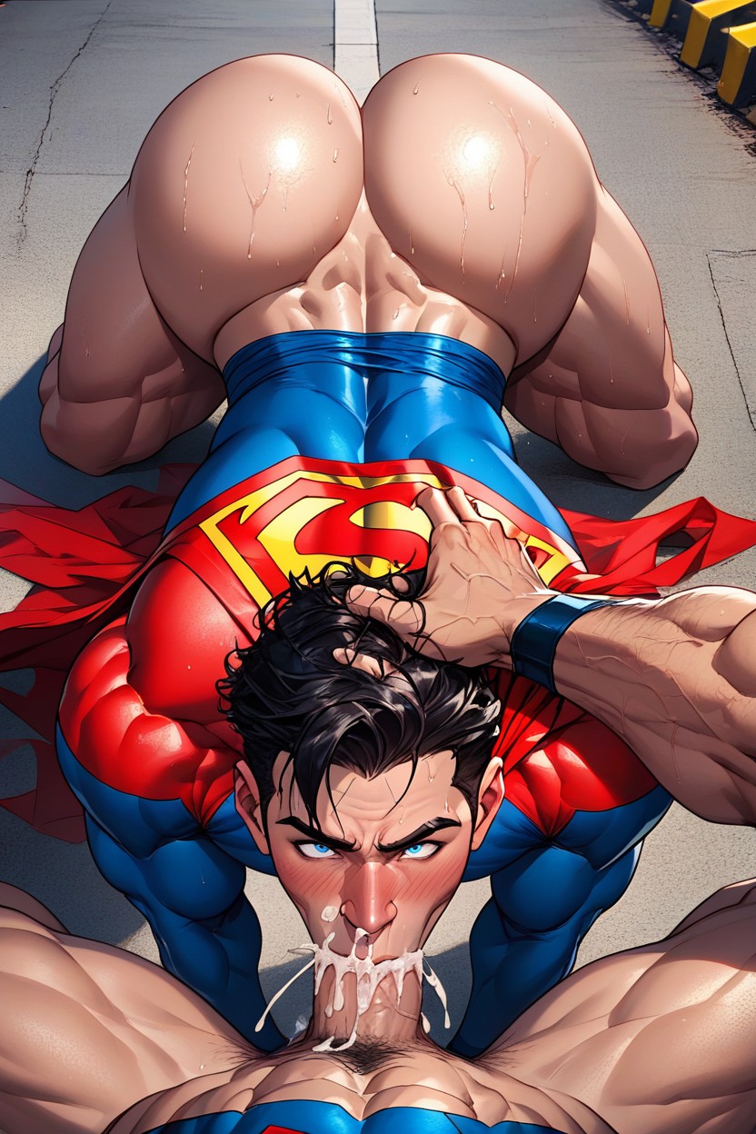 Looking Up, Strong Jaw, Superman AI Gay Porn
