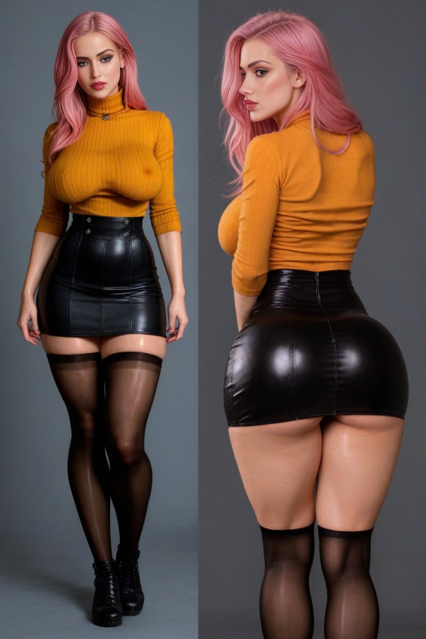 Pouting Big Lips, Oiled Skin, Waist AI Porn
