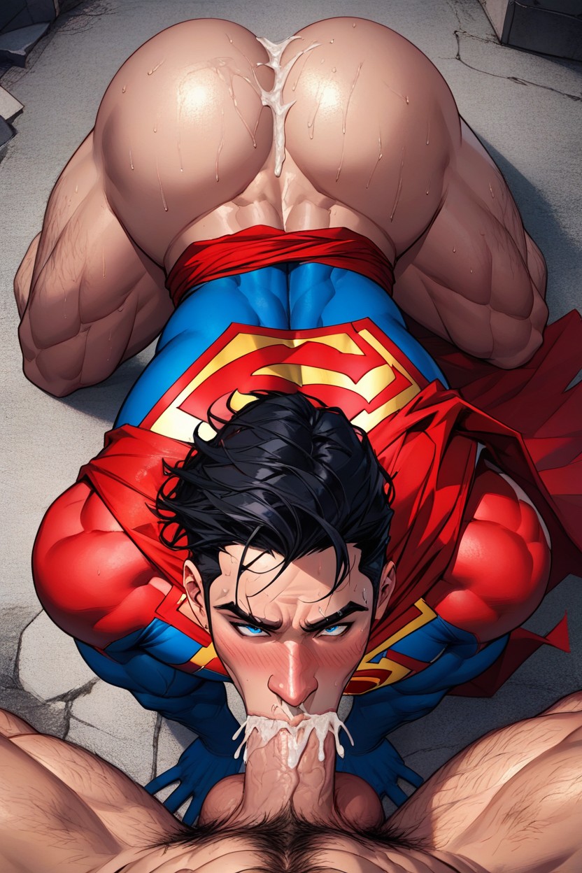 Blue Eyes, Showing Feet, Running Down From His Eyes AI Gay Porn