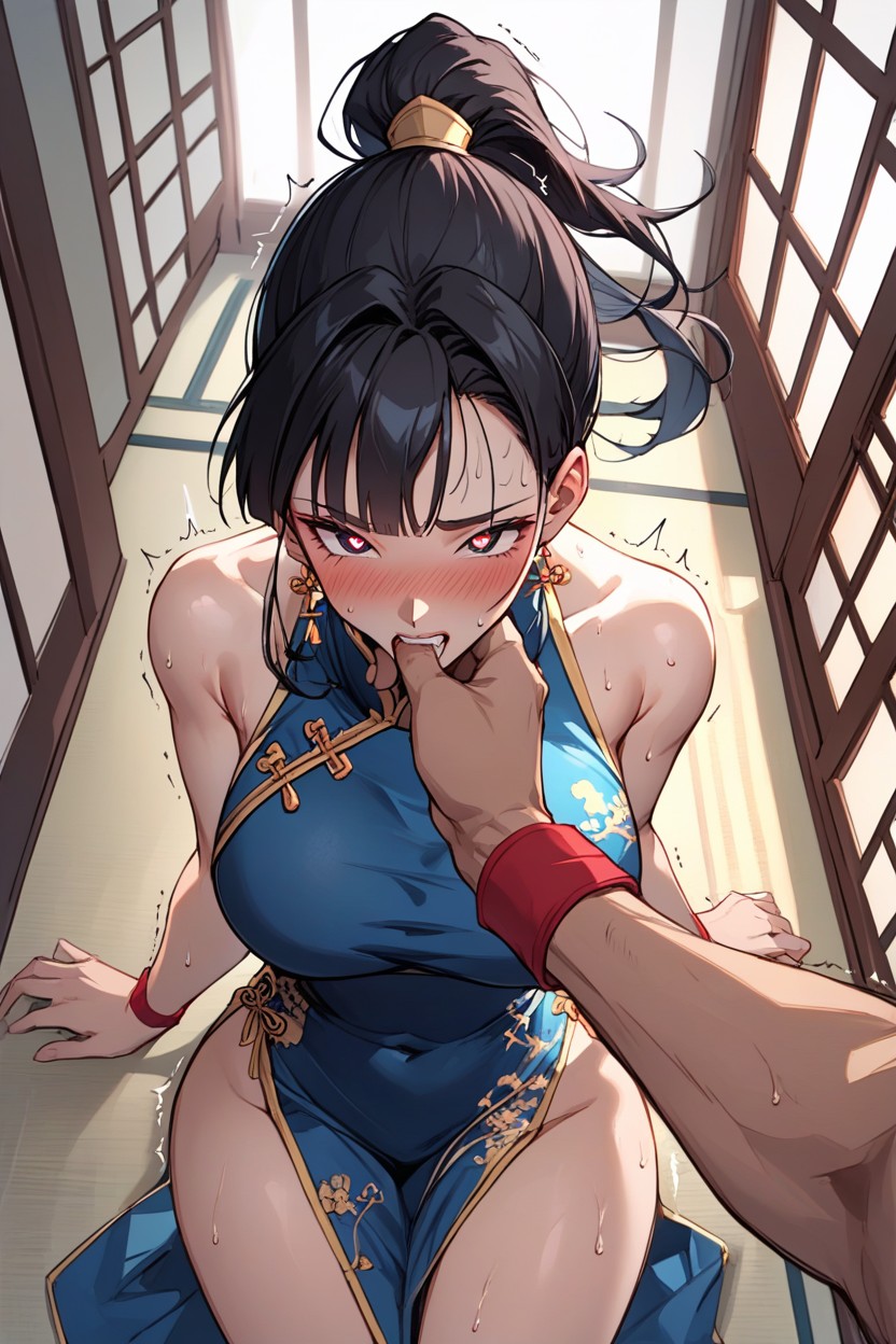 Skinny, Heart Shaped Pupils, Sleeveless Hentai AI Porn