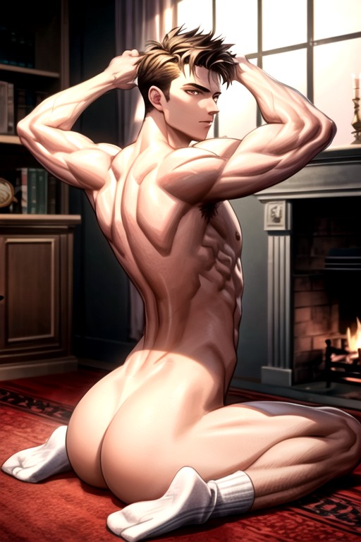 Big Ass, Clean Shaven Face, Its Raining AI Gay Porn