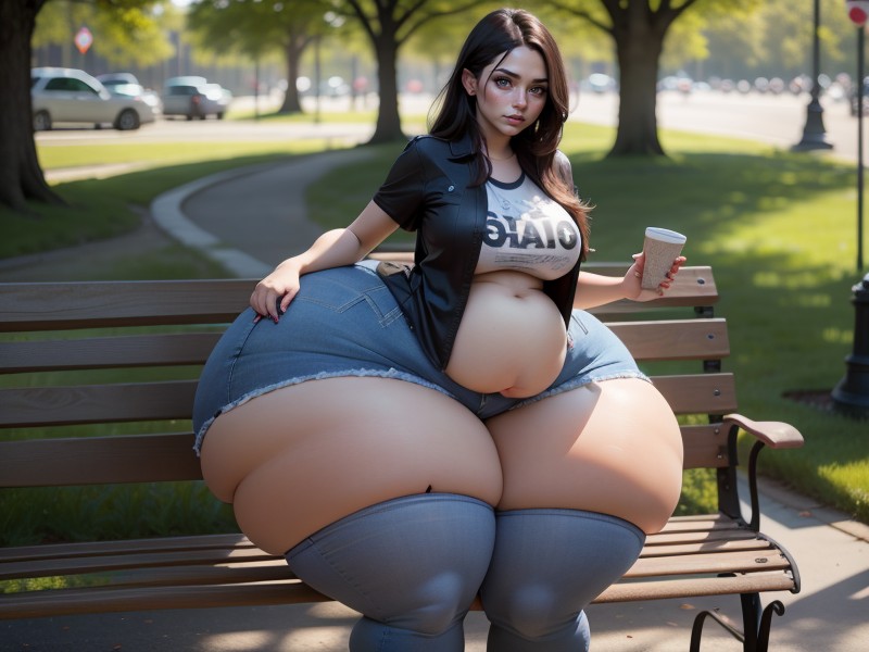Mega Wide, Camel Toe, Slob Eating AI Porn