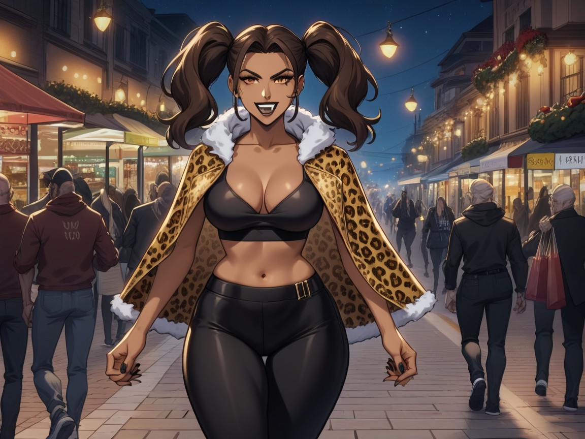 Leopard Print Thong, Width, Dimly Lit AI Porn