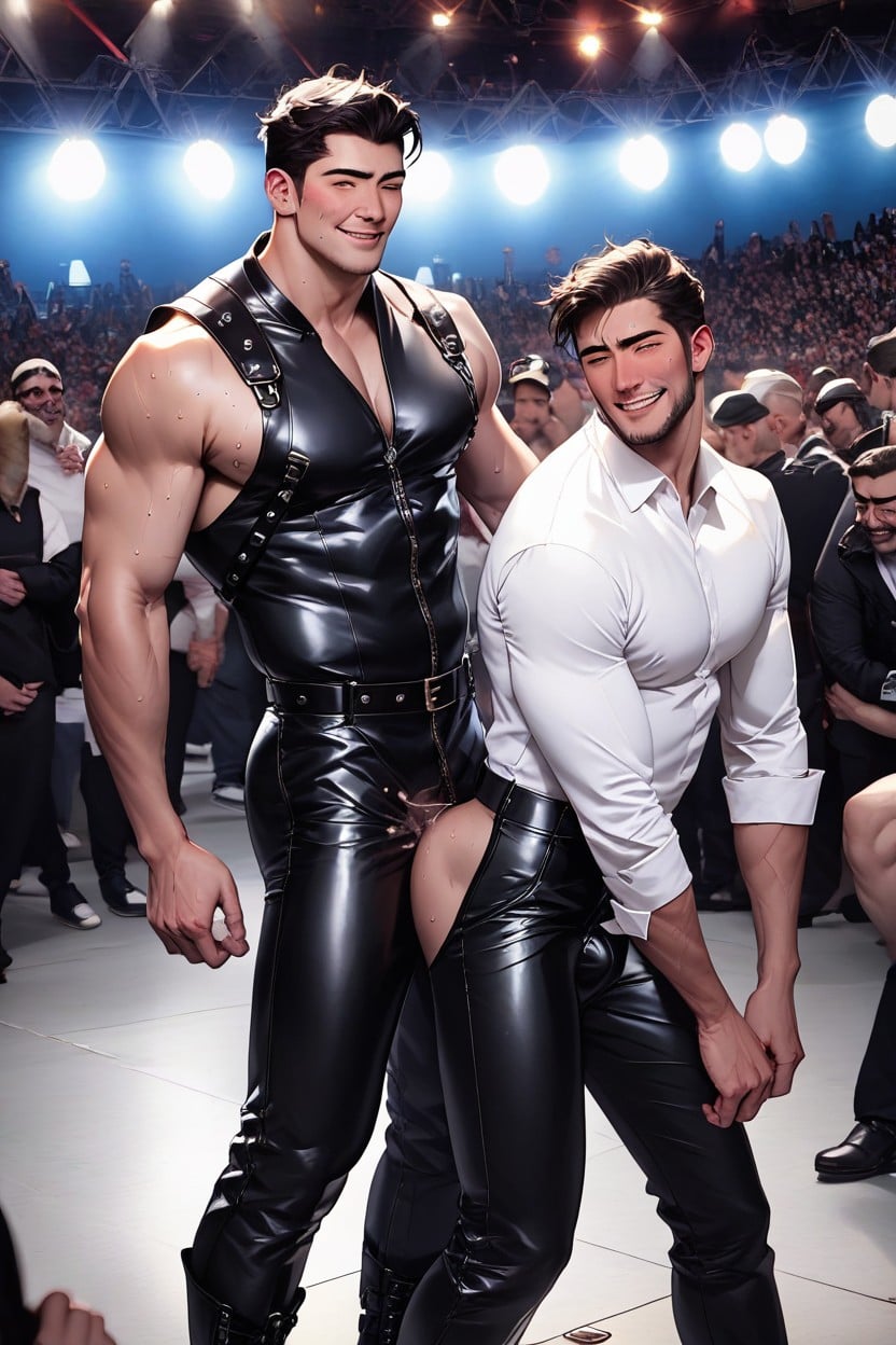 Realistic, Leather Boots, Sweat AI Gay Porn