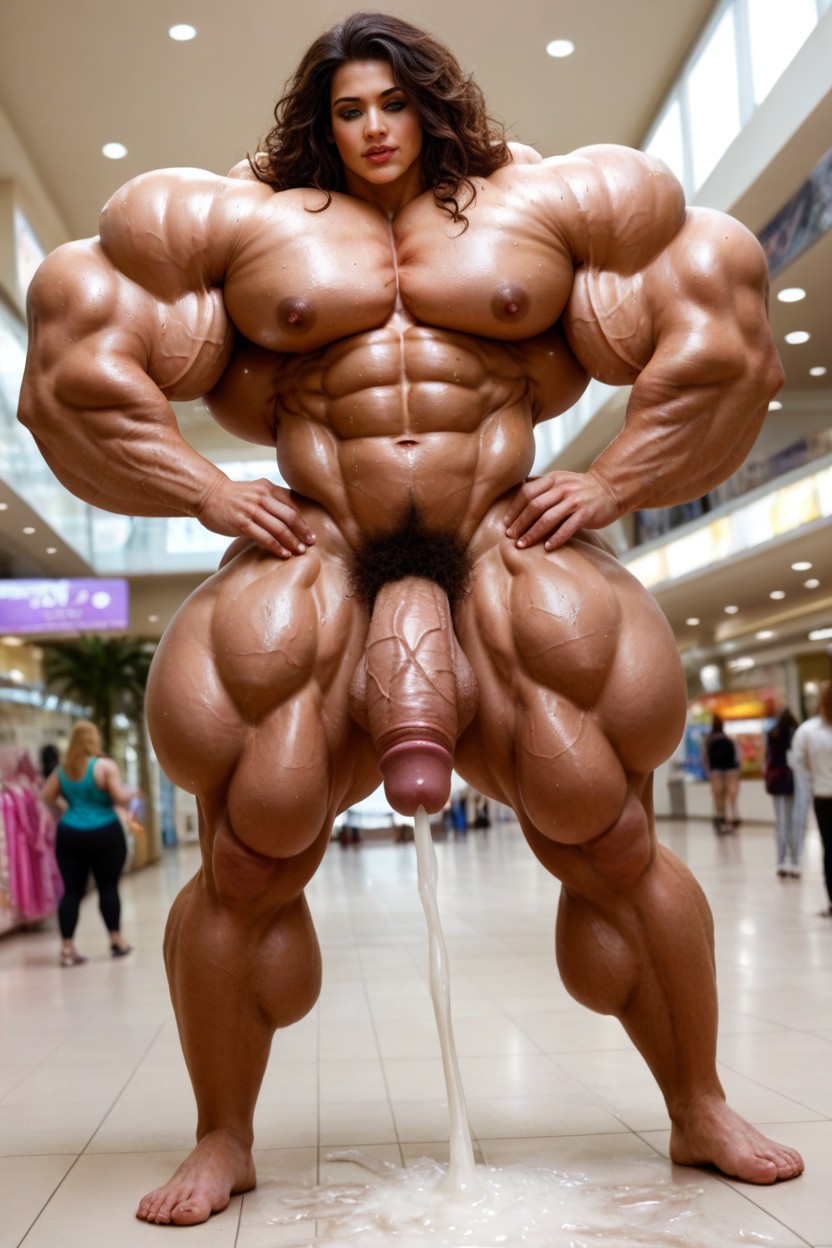 Massive Thighs, No Testicles, Thick Veins Shemale AI Porn
