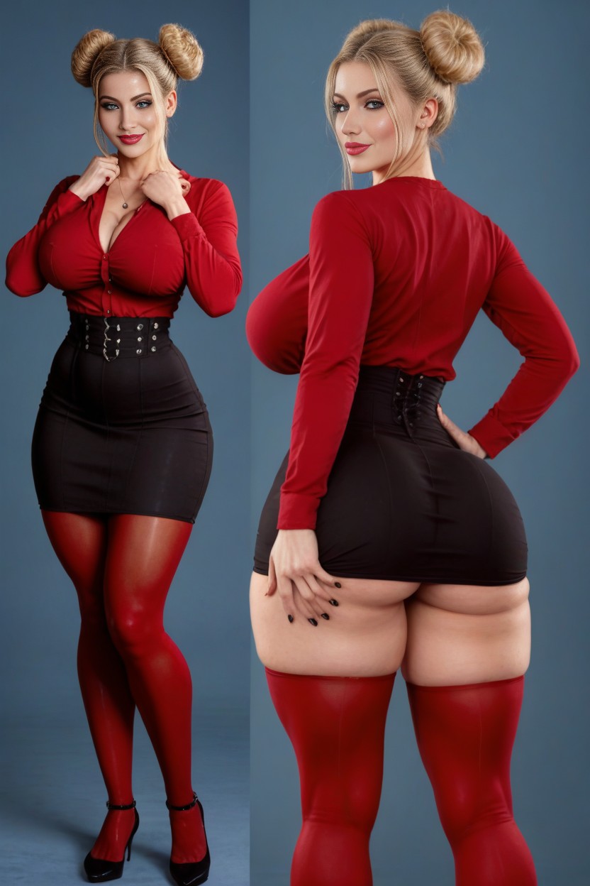 Looking At Viewer, Thick, Big Ass AI Porn