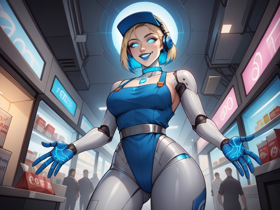 Detailed Background, Low Torso Height, Mall Hentai AI Porn