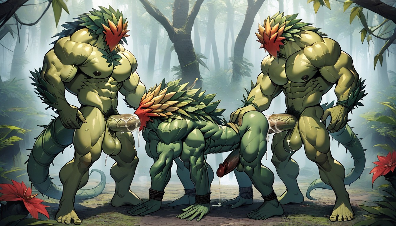 Plant Monster Have A Gorgeous Face, Plant Monsters Are Tall, Plant Monster Is Huge Furry AI Porn