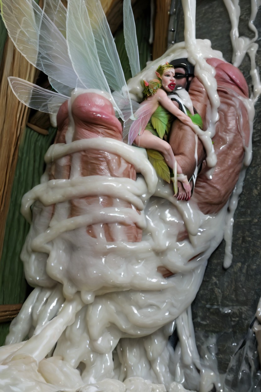 Fairy Treehouse, Cum Shot Into Air, Gigantic Man AI Porn