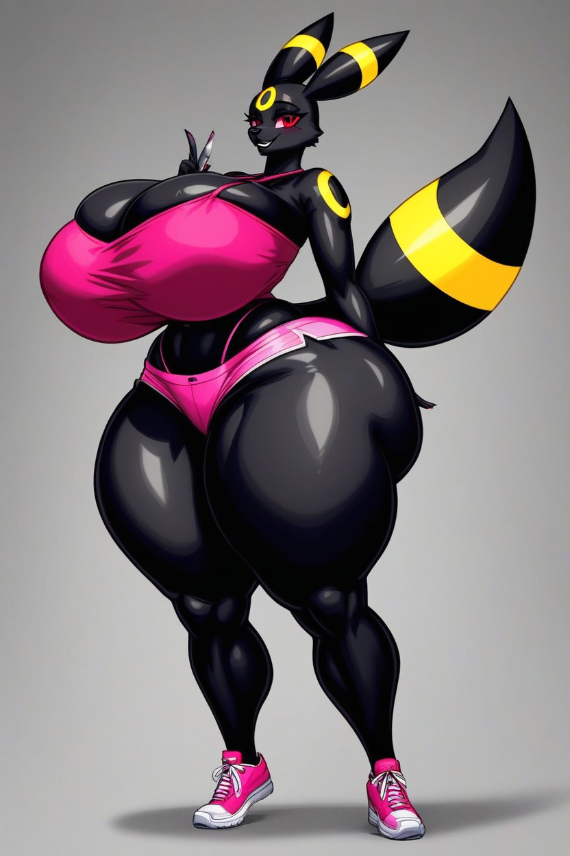 Bottomheavy, Huge Ass, Huge Breasts Pop's Out Furry AI Porn
