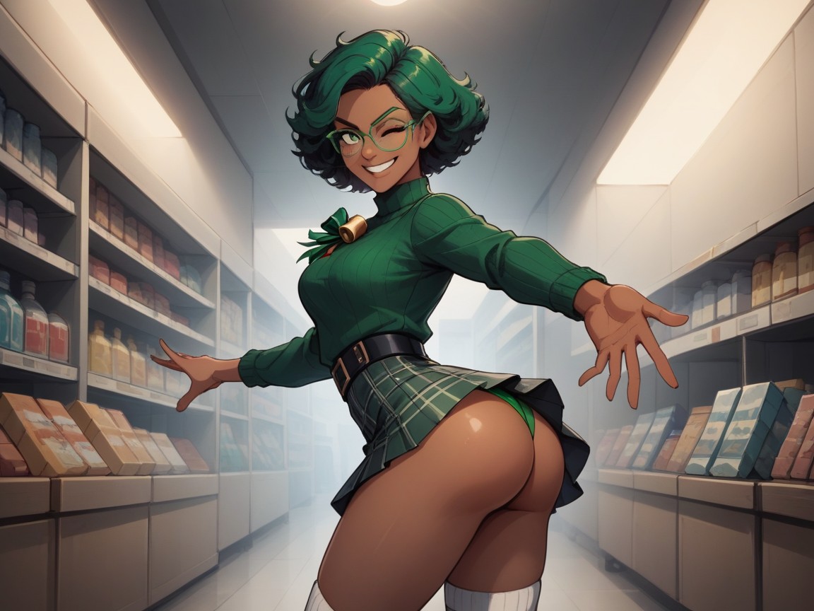 Focus On Woman, Christmas Decorations, Squared Hips Hentai AI Porn