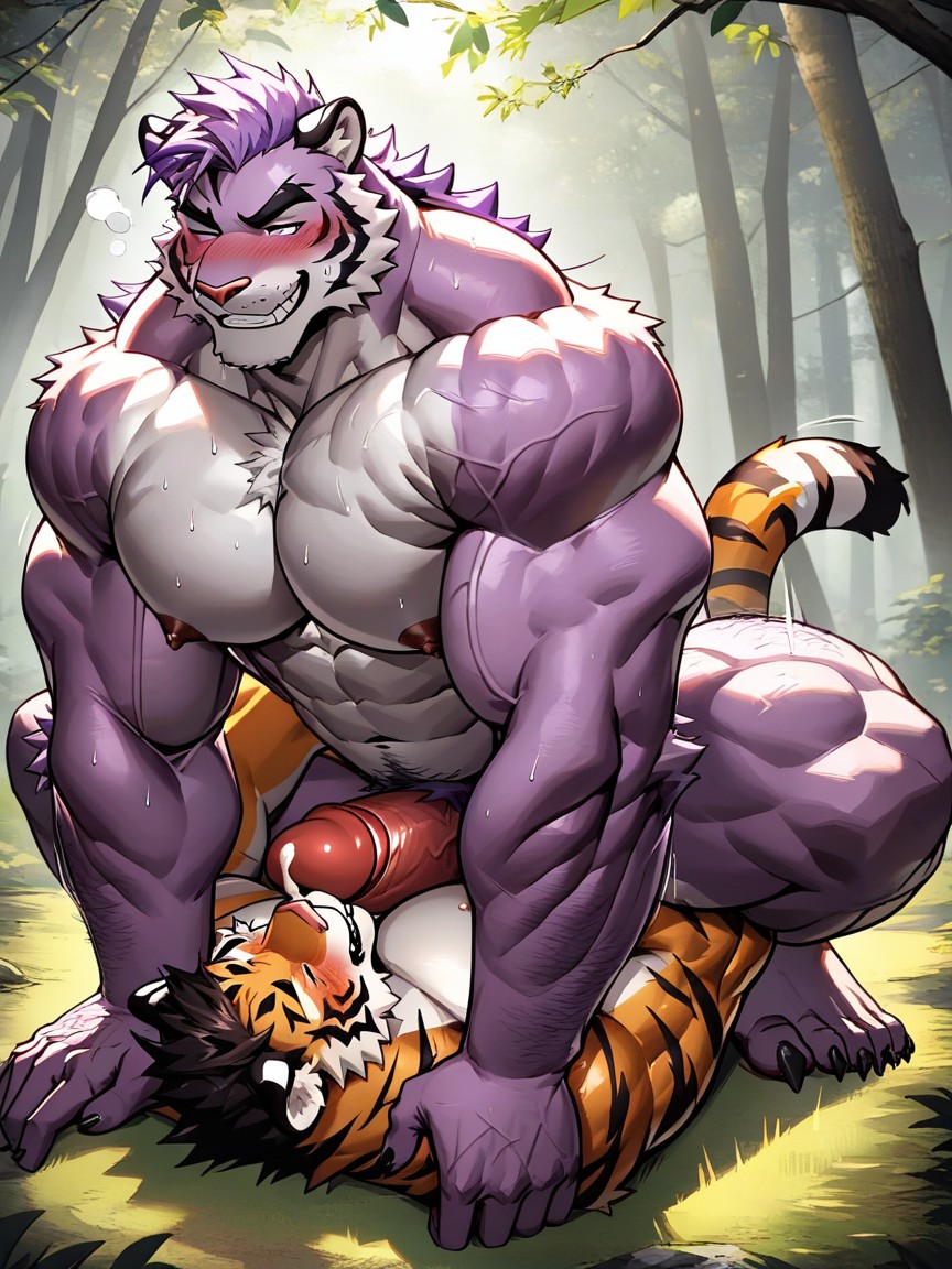 Full Body Hairy, Gay Sex, 2 People Furry AI Porn