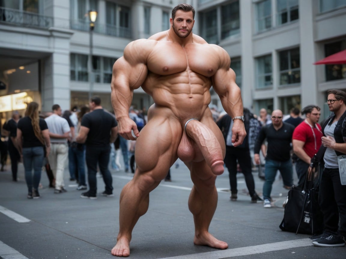 Huge Jaw, Standing, Long Legs AI Gay Porn