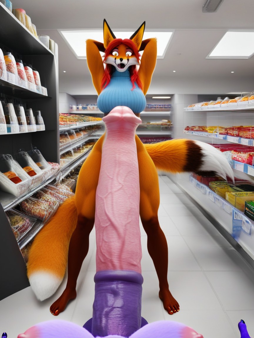 Lots Of Cum, Hyper Cock Turning Deep Spotted Cock, Customers Shocked AI獸人黃片