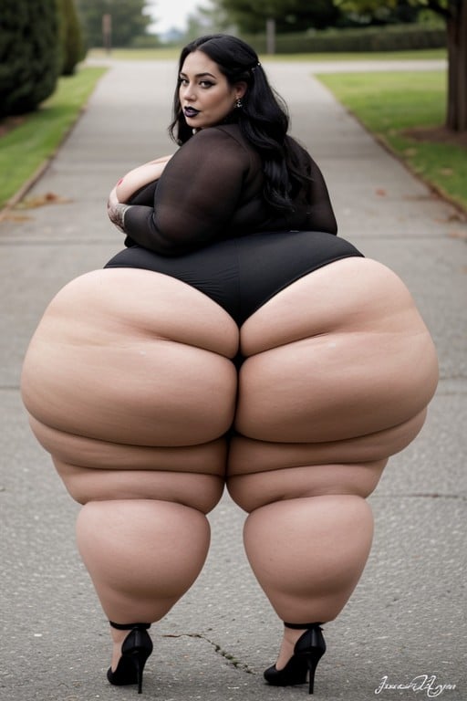Bbw, Extremely Large Ass, Gigantic Legs AI Porn