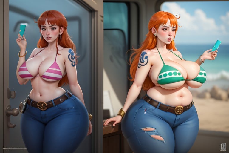 Enlarging Cmzzz Cupsized Boobs, Her Belly And Hips Expand Just As Fast As Her Gargantuan Breasts, Extremely Large Ass Hentai AI Porn