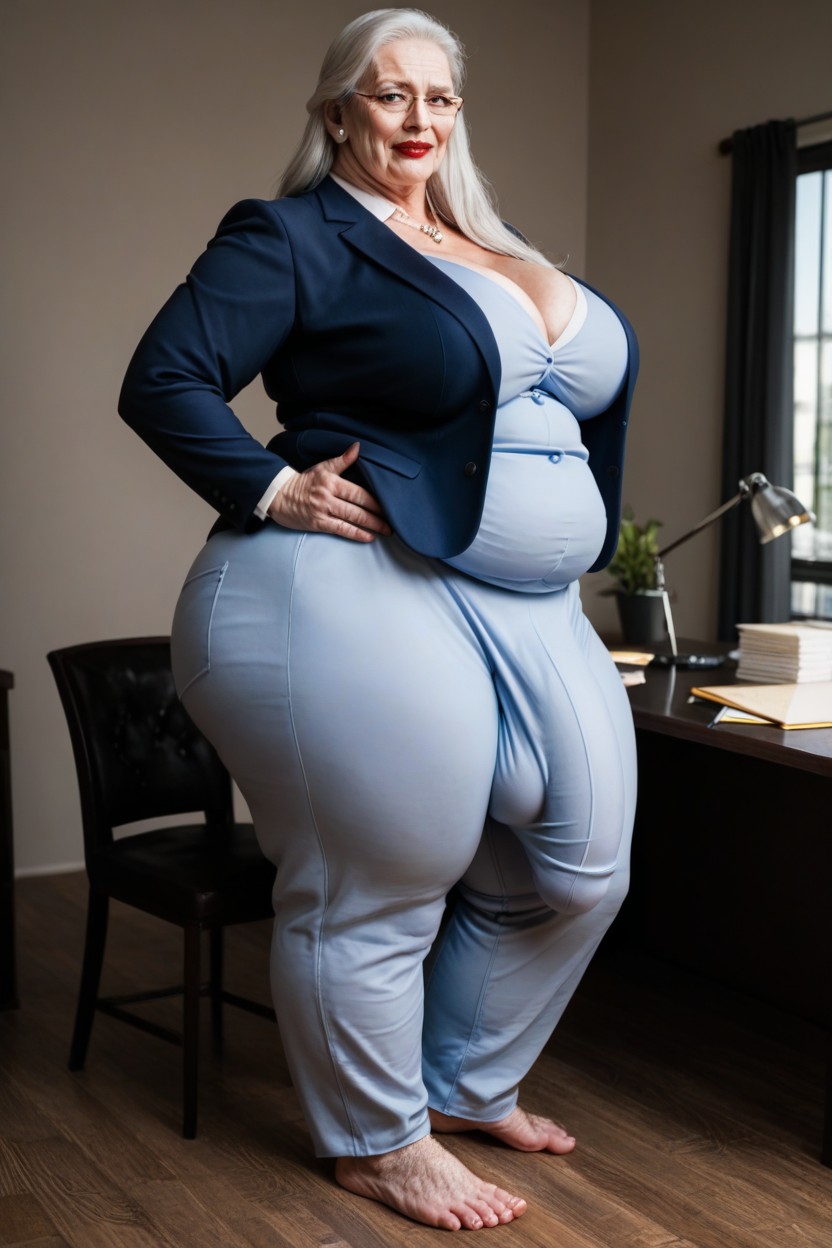 Fully Clothed, Long Length, Obese Shemale AI Porn