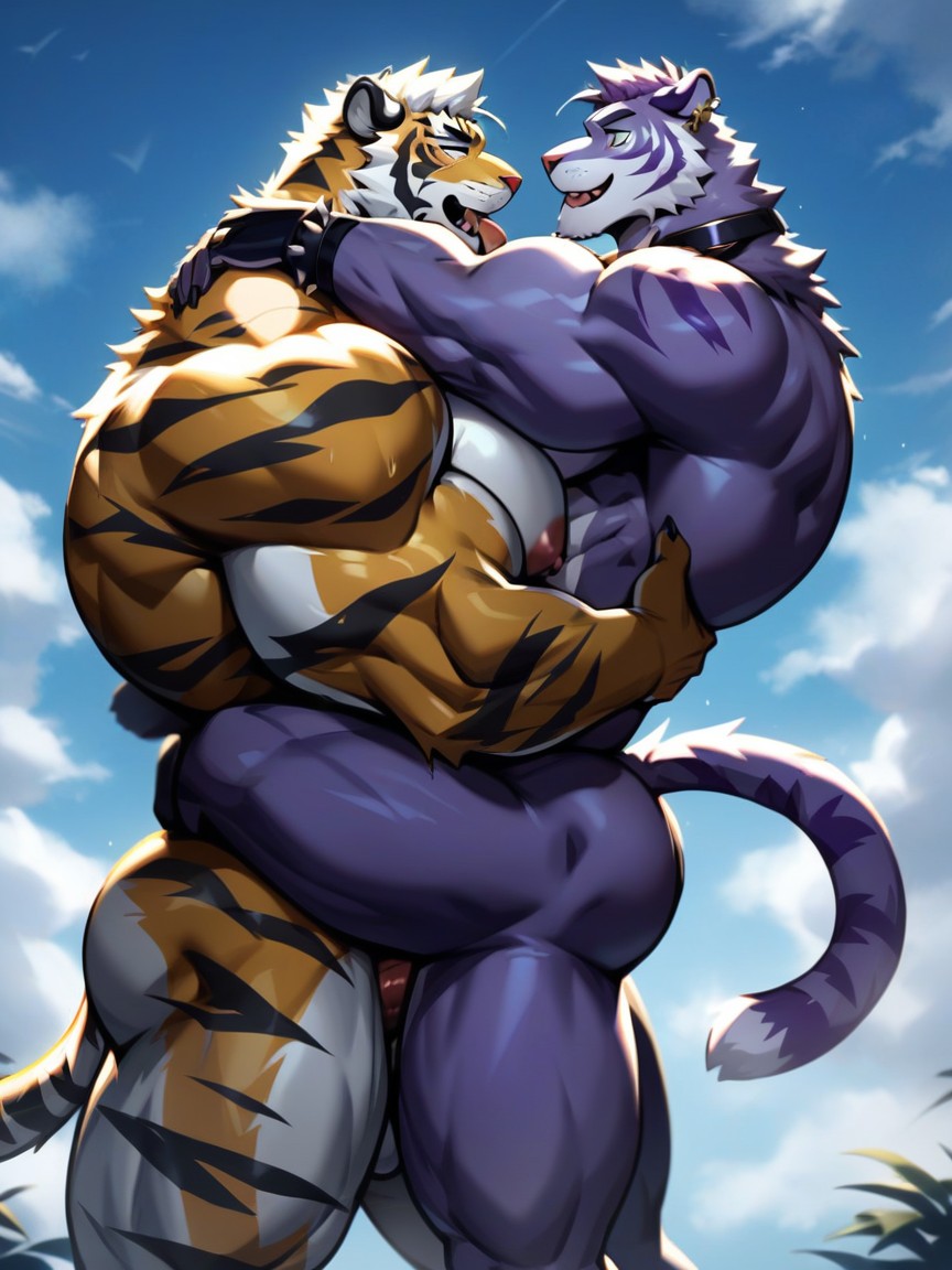 Carry Sex, Tiger Massive Giants Giant Pecs, Tiger Massive Giants Giant Pecs Furry AI Porn