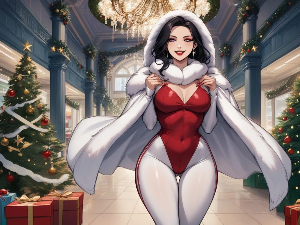 Wide Round Hips, Woman Looking Away, Pale Skin AI Porn