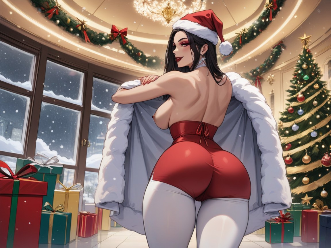 Snowing, Breast Width, Diamond Jewelry AI Porn