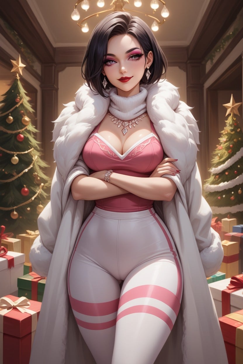 Thick Thighs, Wide Round Hips, French Manicure Nails Hentai AI Porn