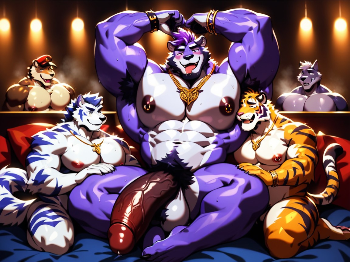 Wolf Loves To Smell Armpits, Tattoo, Spotted Fur Furry AI Porn
