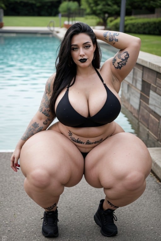 Nose Ring, Big Arms, Pubic Tattoo AI Porn