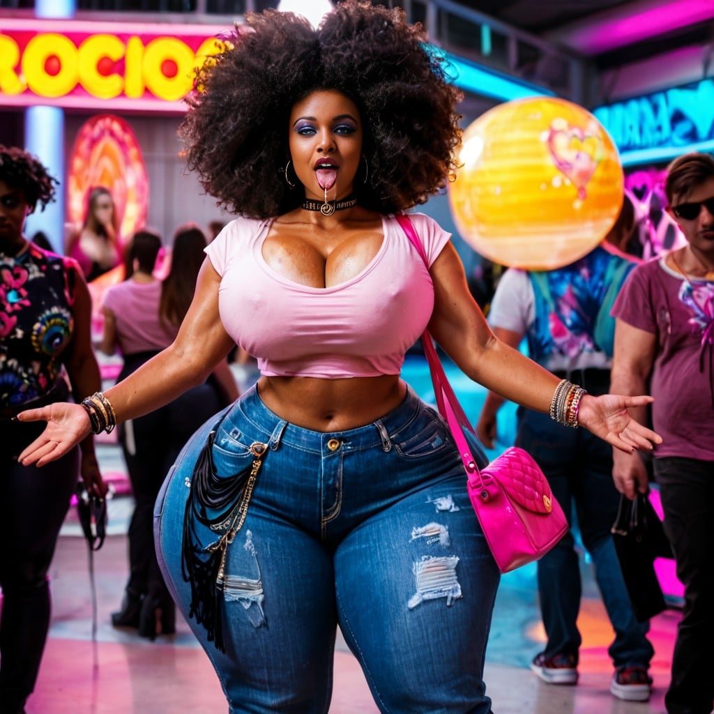 Hyper Hairy Body, Psychedelic, Platform Shoes AI Porn