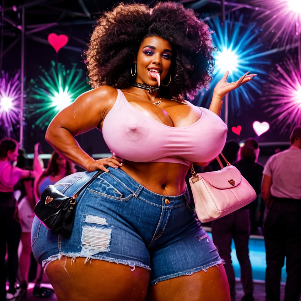 Choker, Extremely Large Ass, Psychedelic AI Porn