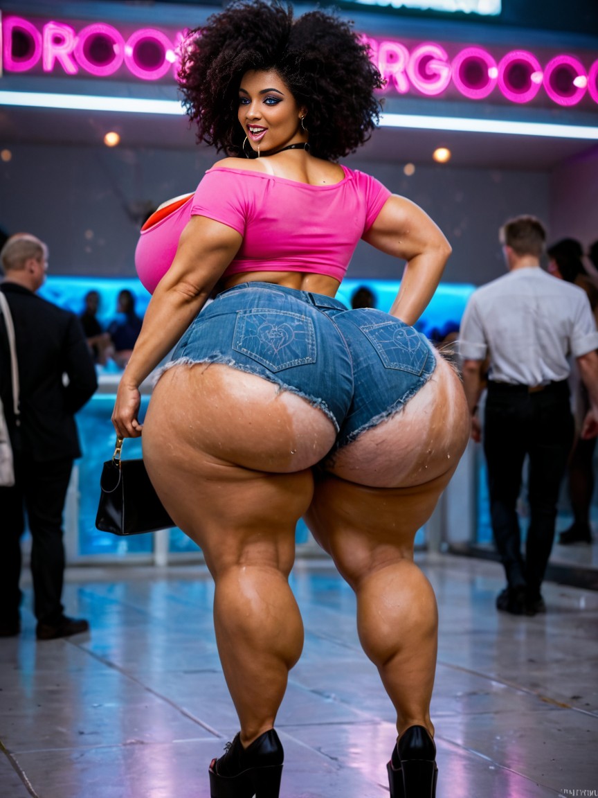 Afro, Fake Ass, Extremely Juicy Bubble Butt AI Porn