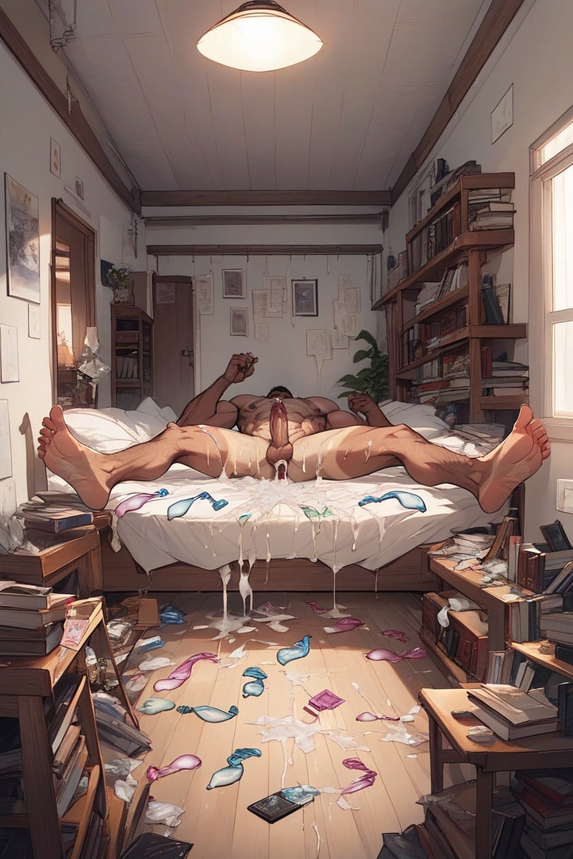 Naked, Messy Hair, Messy Room Porno gay IA