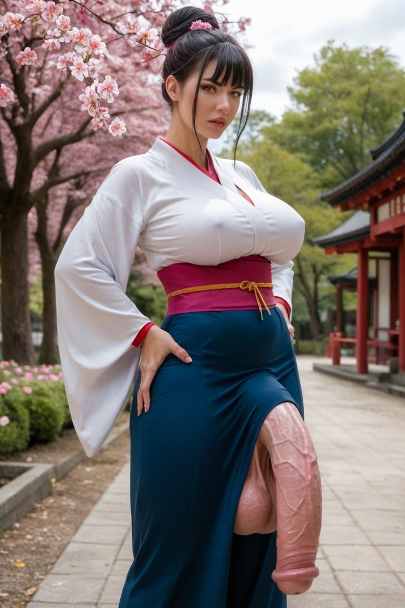 Shocked, Large Breast, Kimono Shemale AI Porn