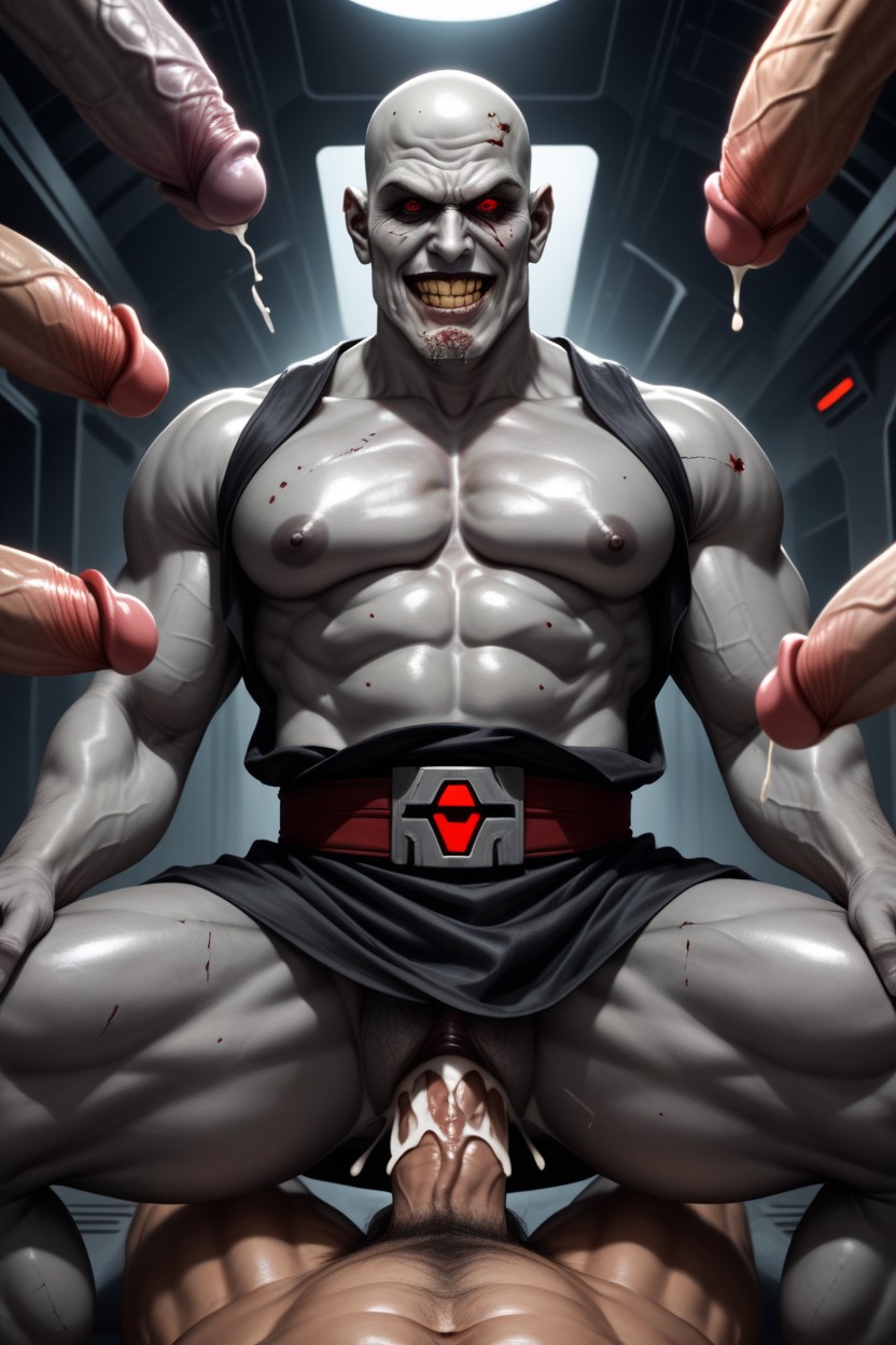 Gray Skin Zombie, Top Down, Evil Laugh AI Gay Porn