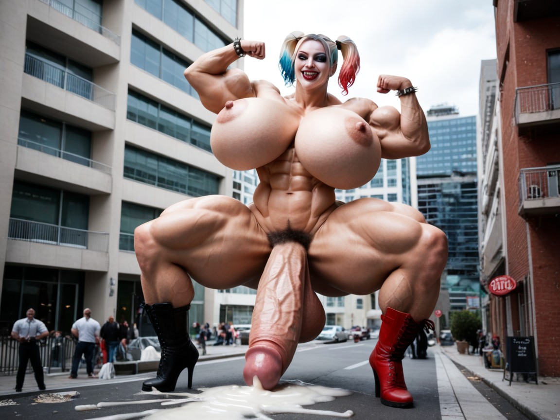 Naked, Macro, Massive Muscles Shemale AI Porn