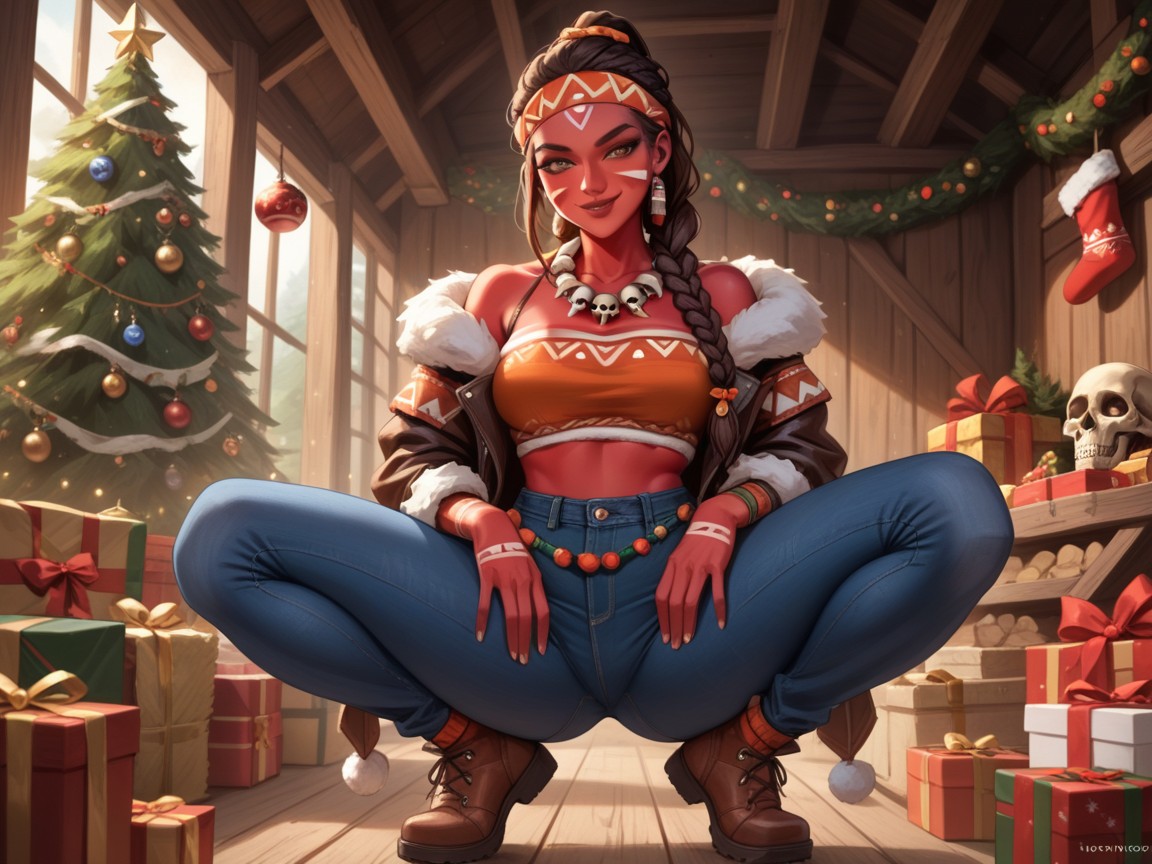 Christmas, Round Ass, Leather Moccasins Hentai AI Porn