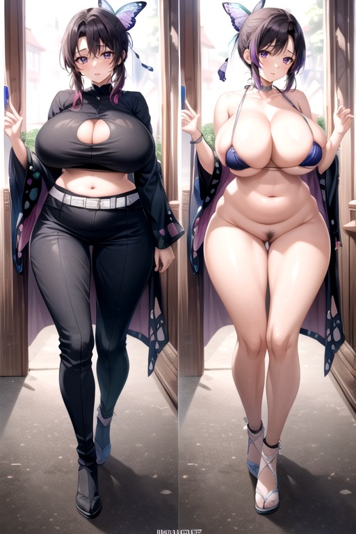 Large Breast, Rear View, Split Screen Hentai AI Porn